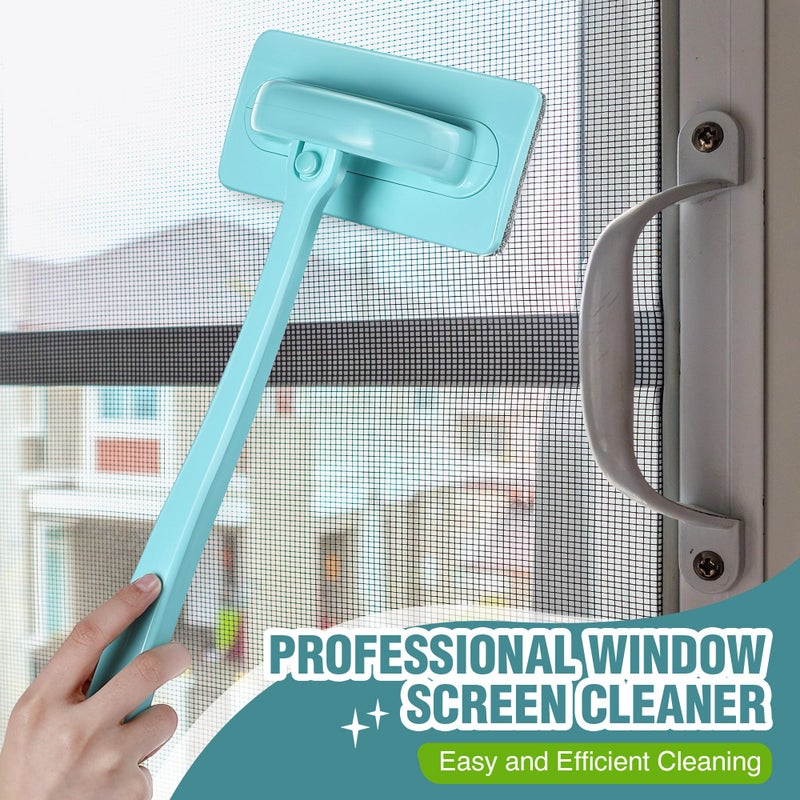Enhon 1 Pack Mesh Screen Cleaner, Window Screen Cleaning Brush Washing Equipment, Detachable Window Cleaner Tool with Wet and Dry Dual Use - Image 2